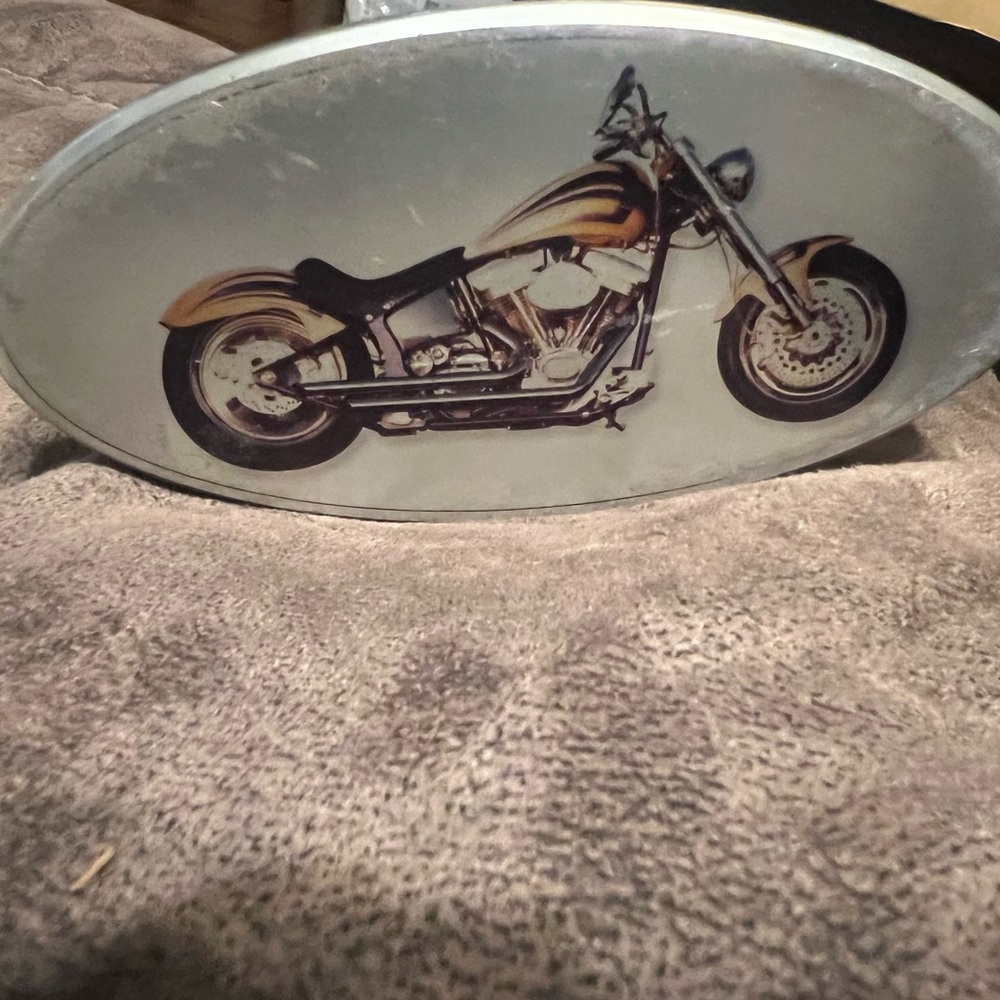 Harley-Davidson Oval Trailer Hitch Cover - Gold and Black
